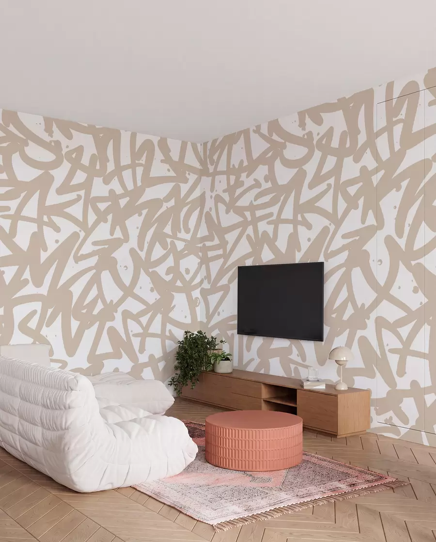 Fototapete Graffiti-Emotionen: Beige u99087v1