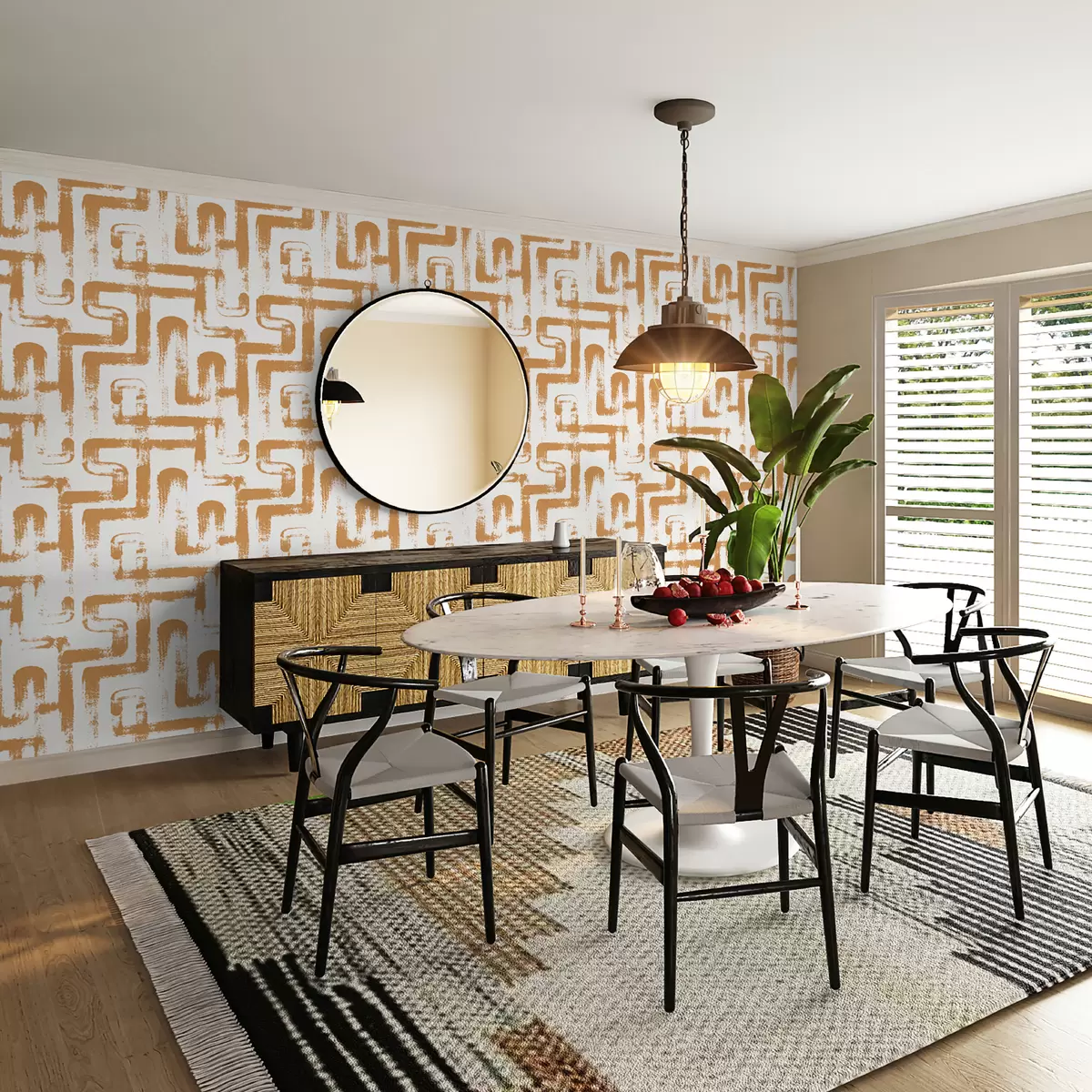 Fototapete Linienmagie: Orange u99091v2