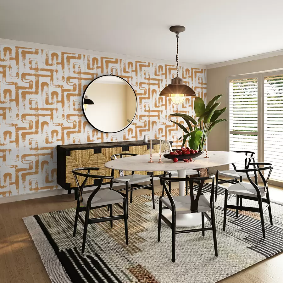 Fototapete Linienmagie: Orange u99091v2