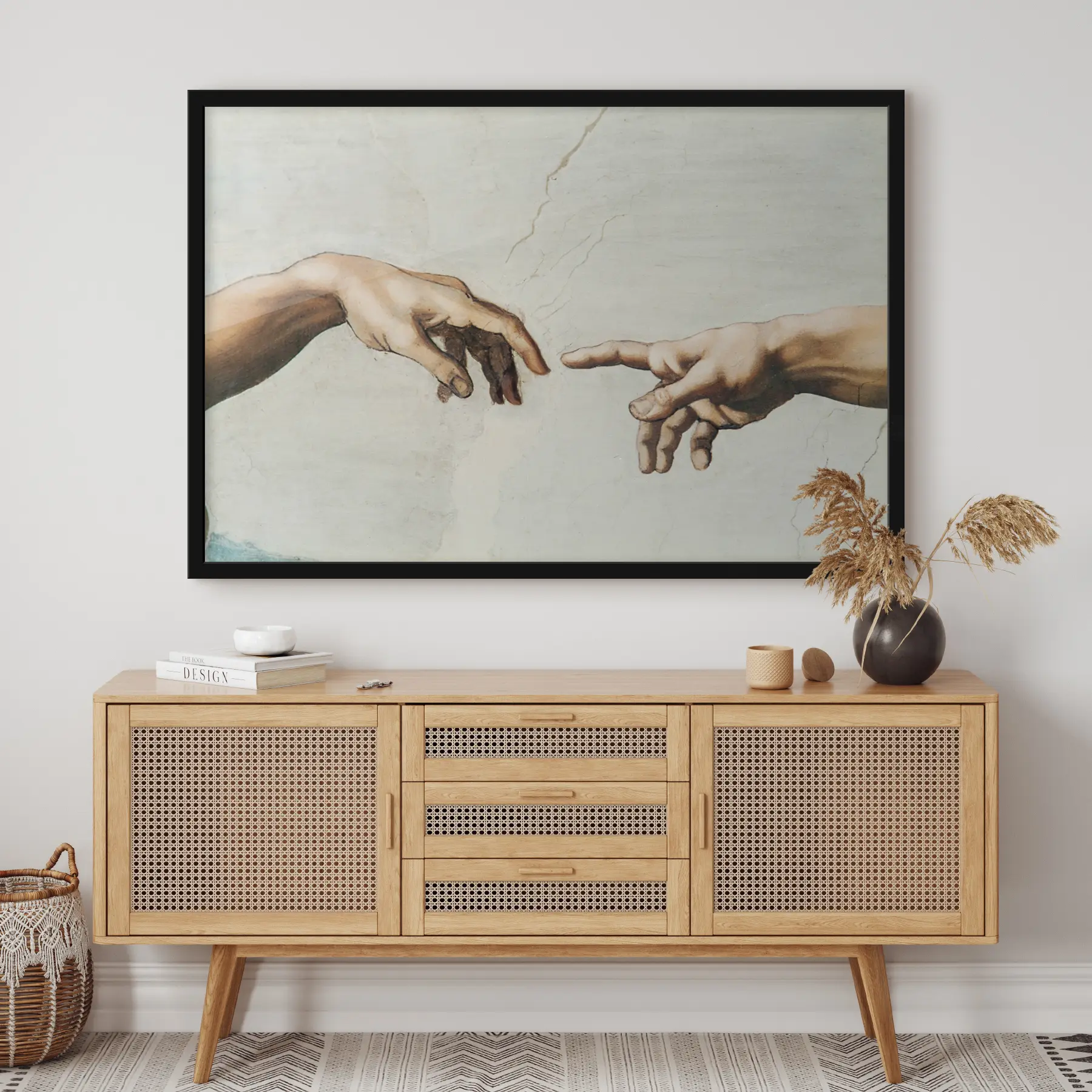 Wandbilder Göttliche Verbindung durch die Fingerspitzen f11909