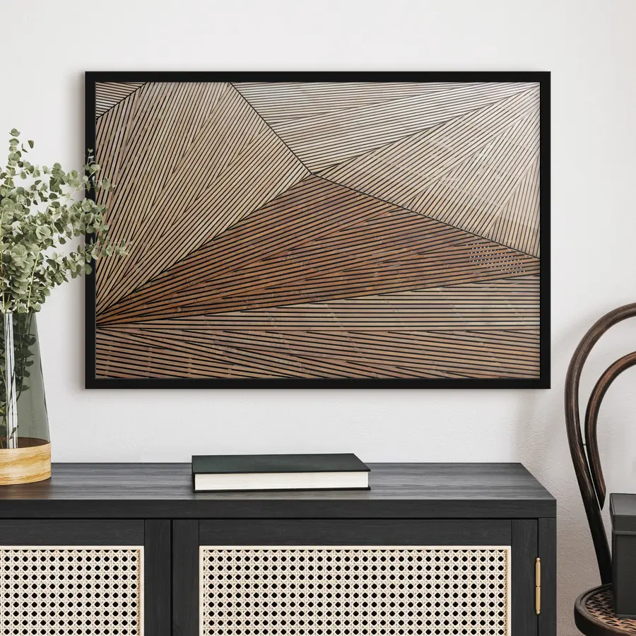 Fototapete Geometrische Muster in natürlichen Materialien f32750