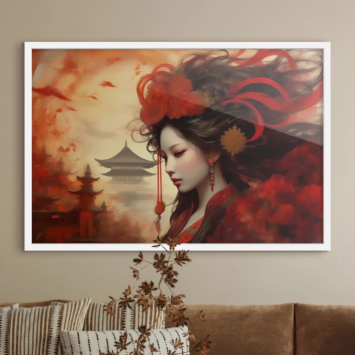 Poster Elegante Schönheit in einer lebendigen Landschaft f36808