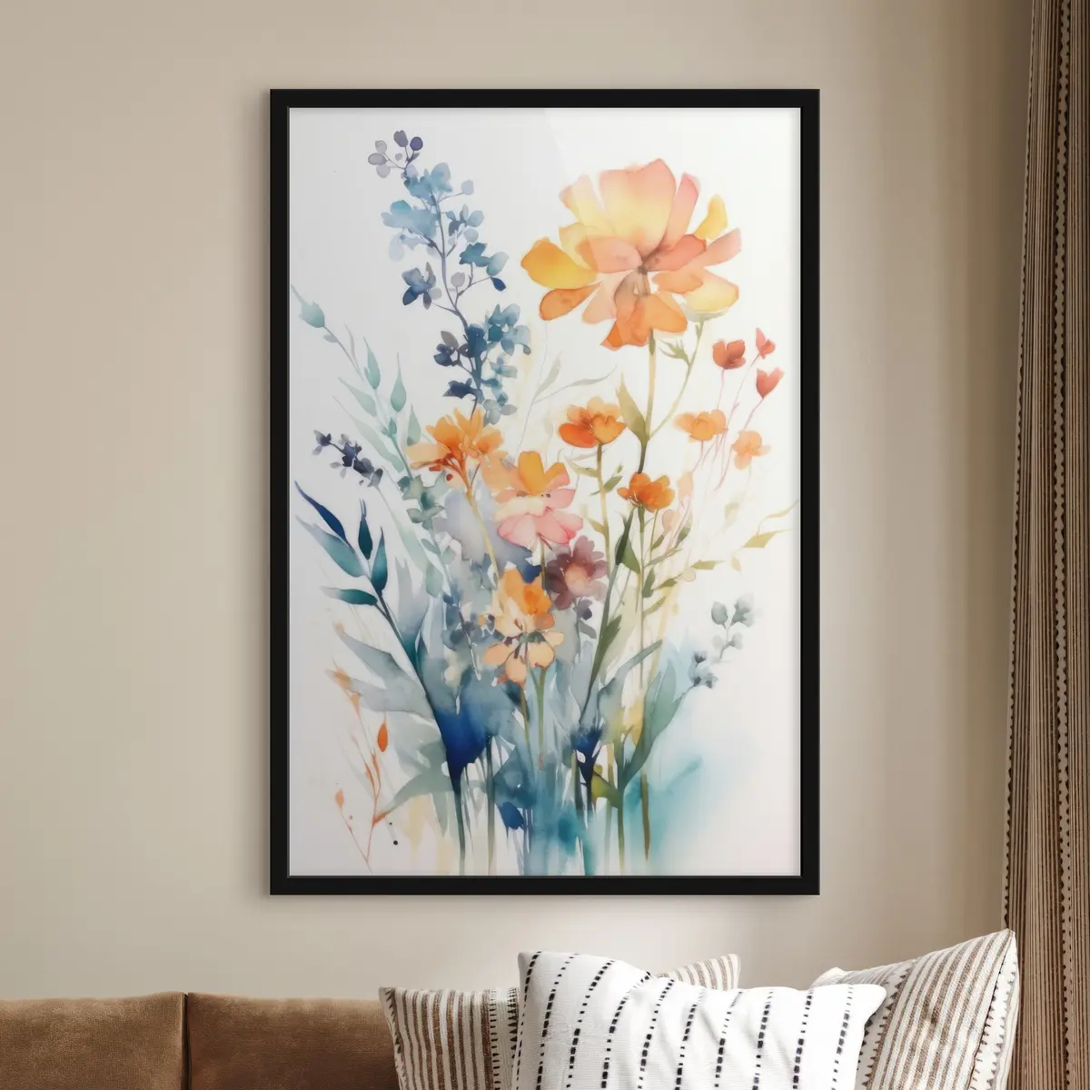 Poster Farbenfrohe Blüten in sanften Farbtönen f33645