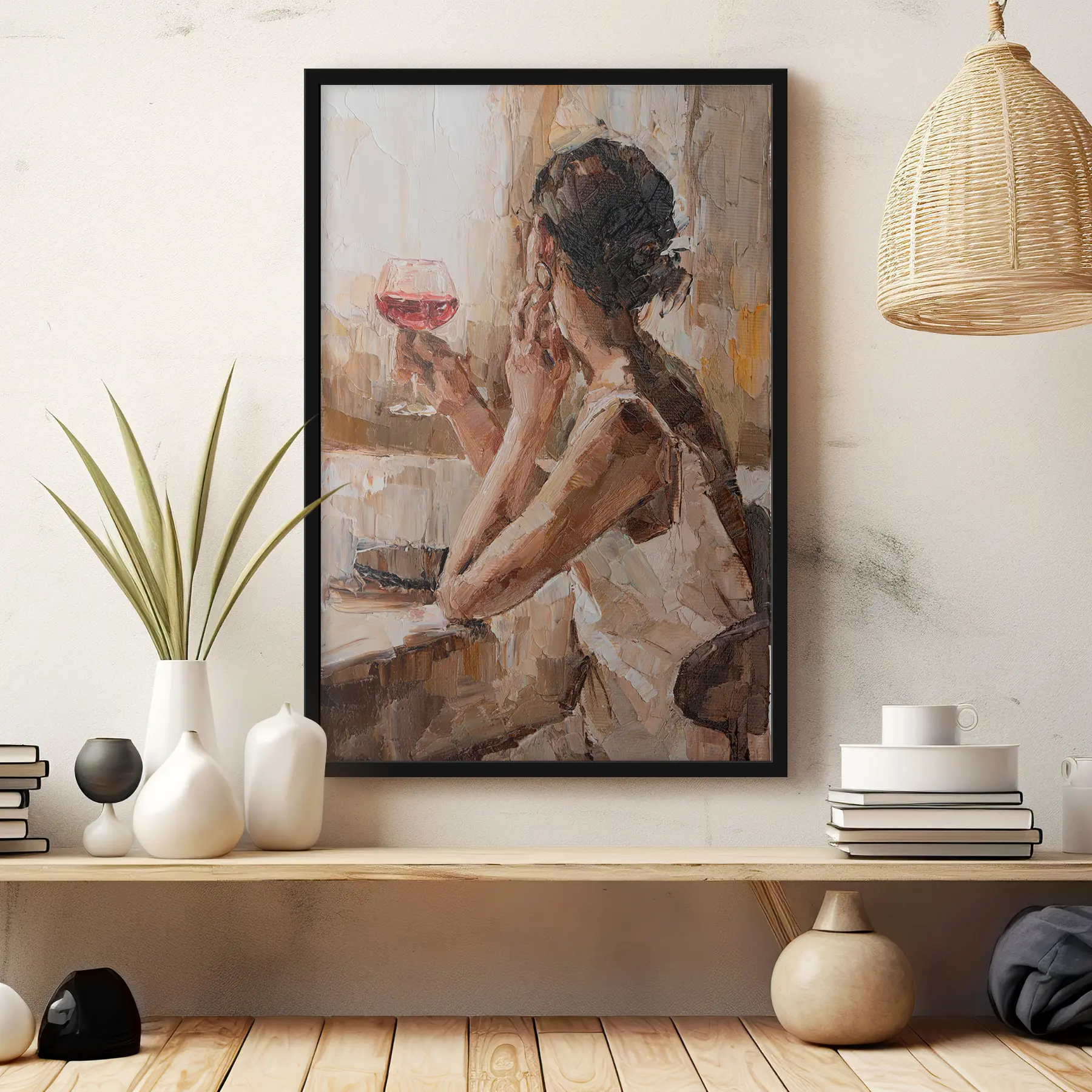 Wandbilder Mit einem Drink in der Hand über das Leben nachdenken f34590