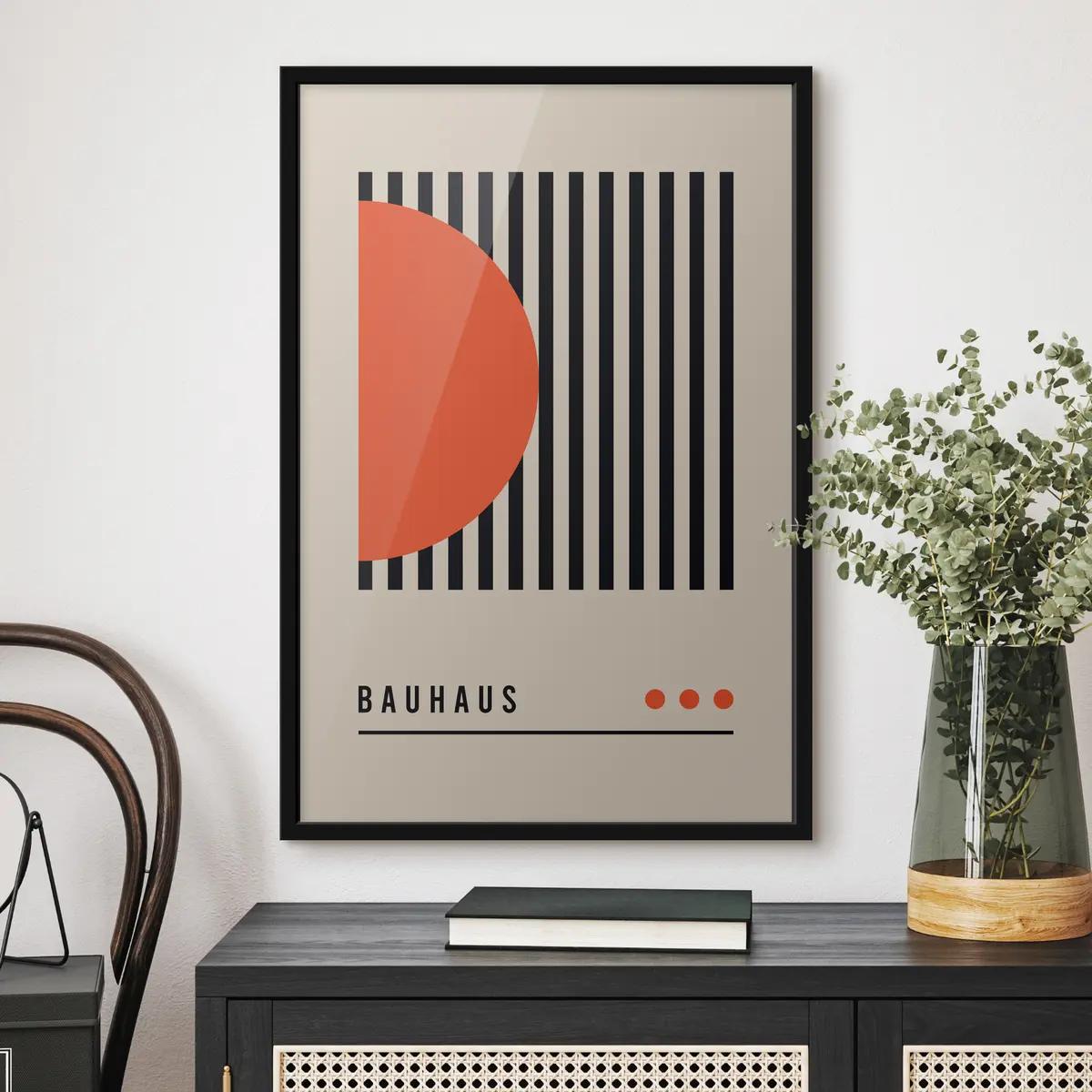 Poster Kräftige Formen und Linien verschmelzen auf wunderschöne Weise miteinander f36152