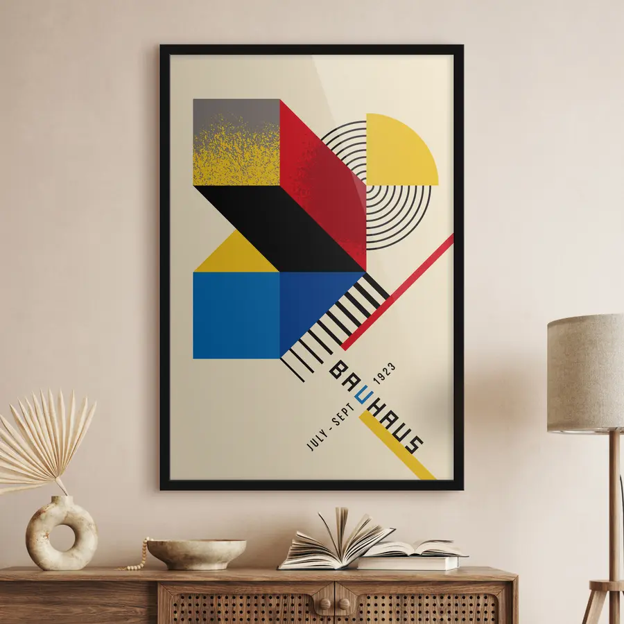 Fototapete Kühnes geometrisches Design im Bauhausstil f36279