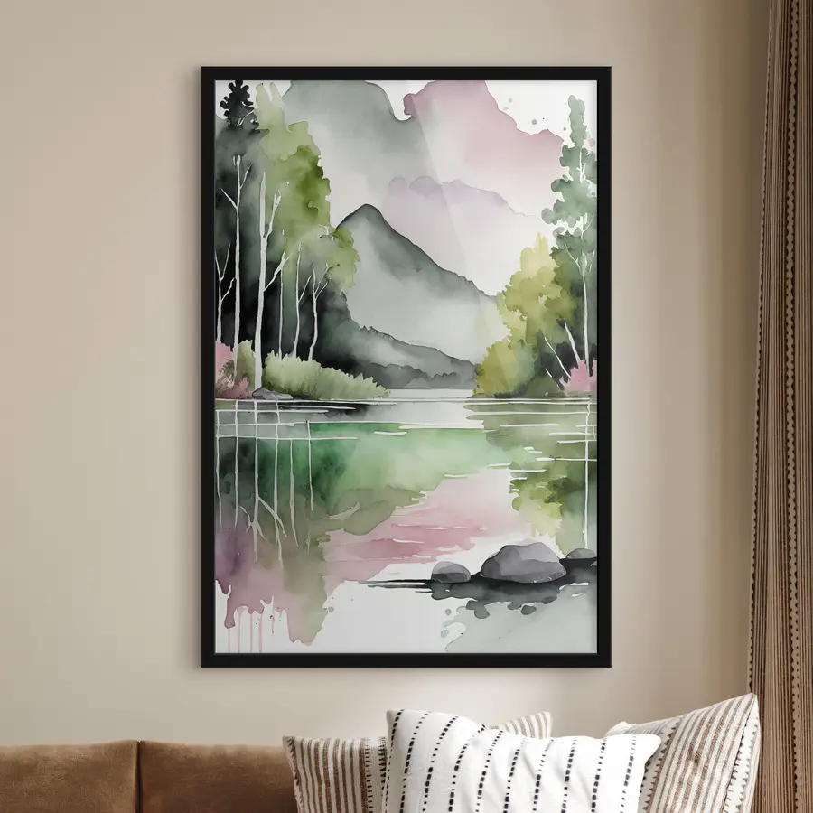 Fototapete Ruhige Landschaft, die die Schönheit der Natur widerspiegelt f36507