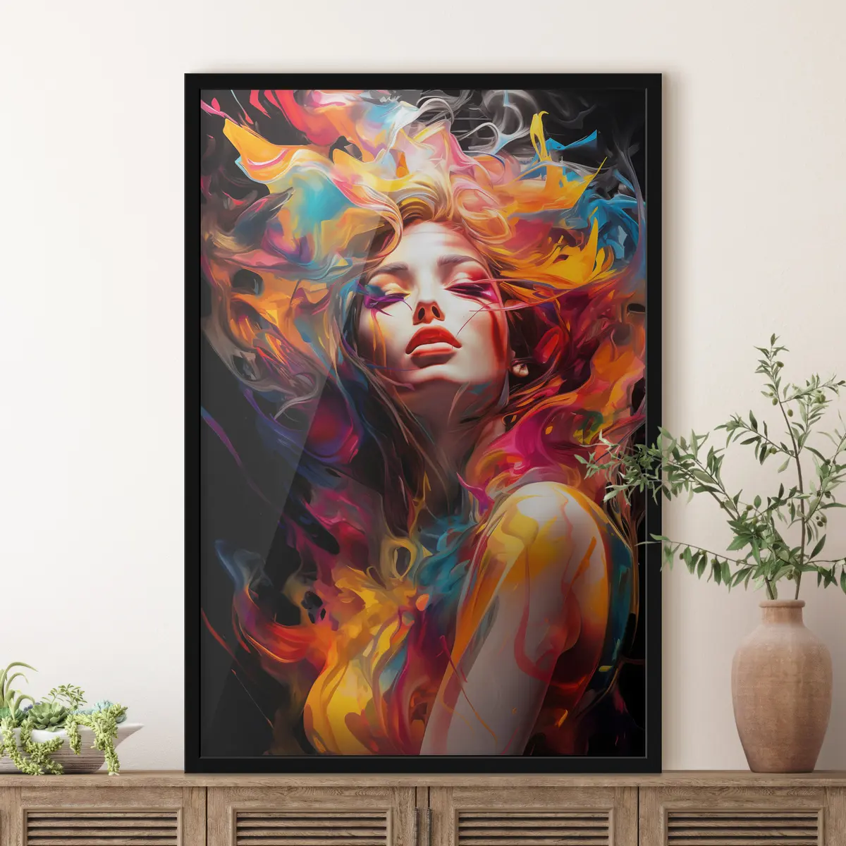 Poster Lebendige Farben tanzen in Harmonie f36677