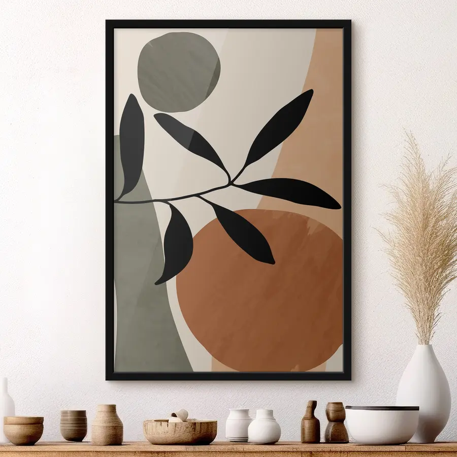 Fototapete Abstrakte Formen mit natürlichen Elementen f36481