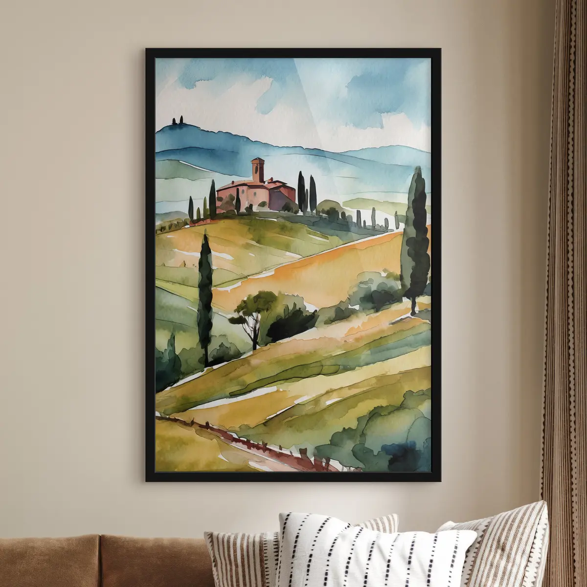 Poster Bezaubernde Hügel unter einem strahlenden Himmel f36683