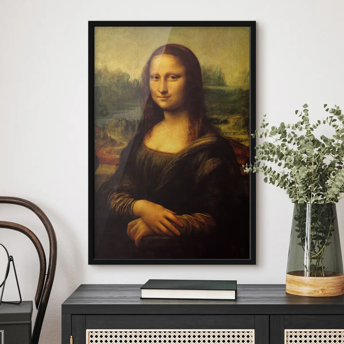 Poster Klassisches Porträt mit geheimnisvollem Lächeln f18882