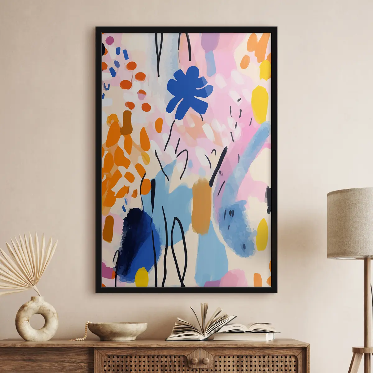 Poster Lebendige Farben tanzen über die Leinwand f36596