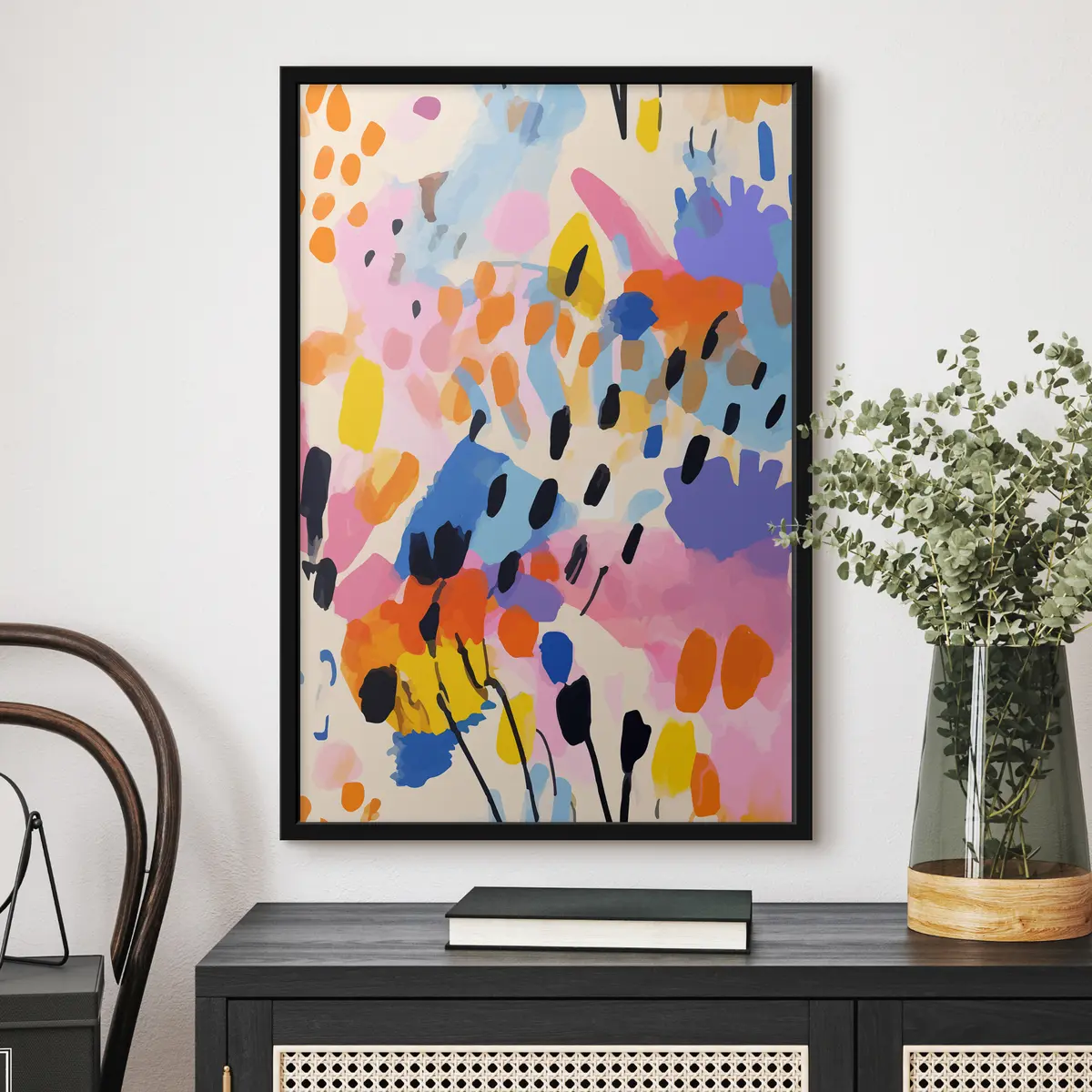 Poster Lebendige Farben tanzen in Harmonie f36597