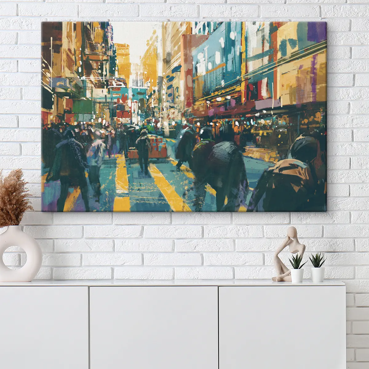 Wandbilder Lebendiges Stadtleben in Bewegung s37108
