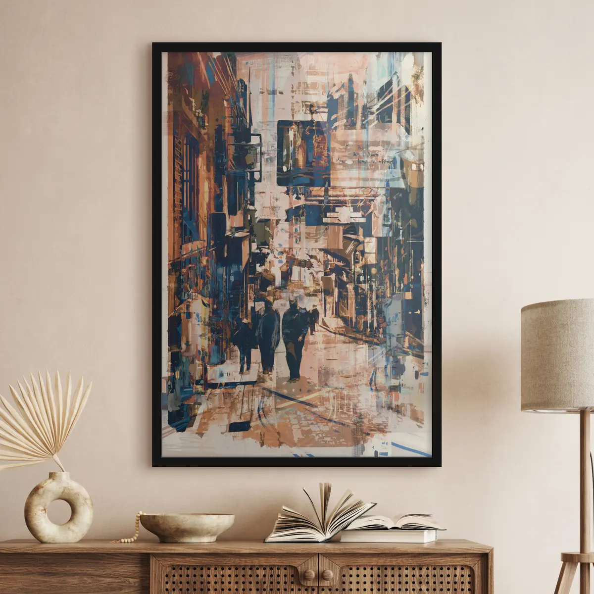 Poster Stadtbummel inmitten buntem Chaos f37081