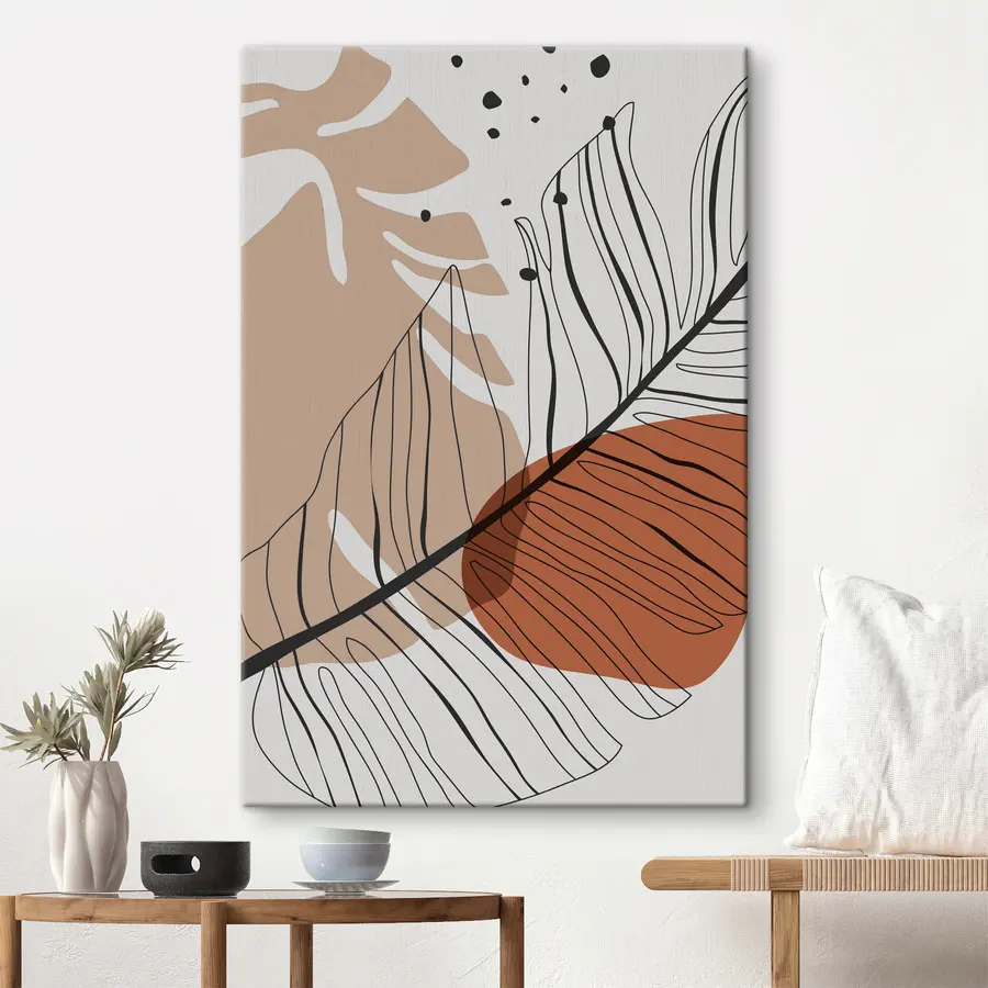 Wandbilder Von der Natur inspiriertes abstraktes Liniendesign s37029