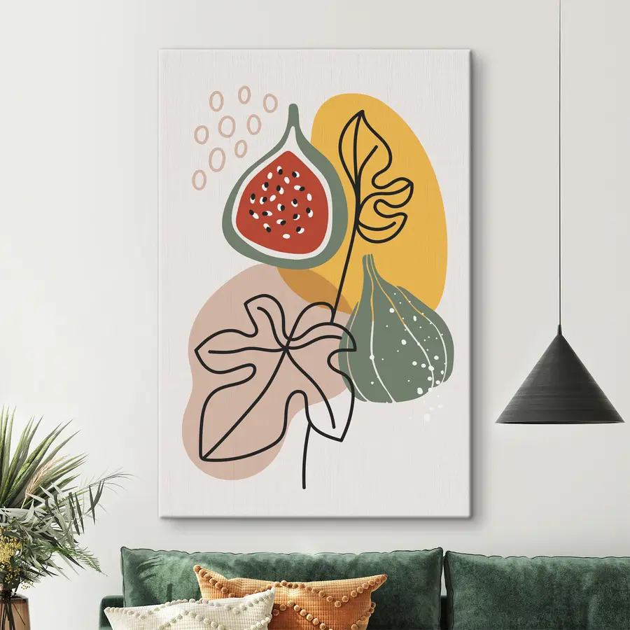 Wandbilder Farbenfrohe abstrakte Blumenkomposition s37058