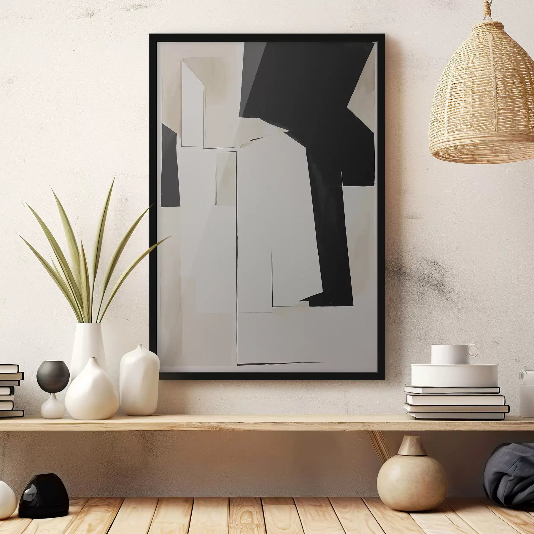 Fototapete Abstrakte Formen in gedeckten Tönen f37169