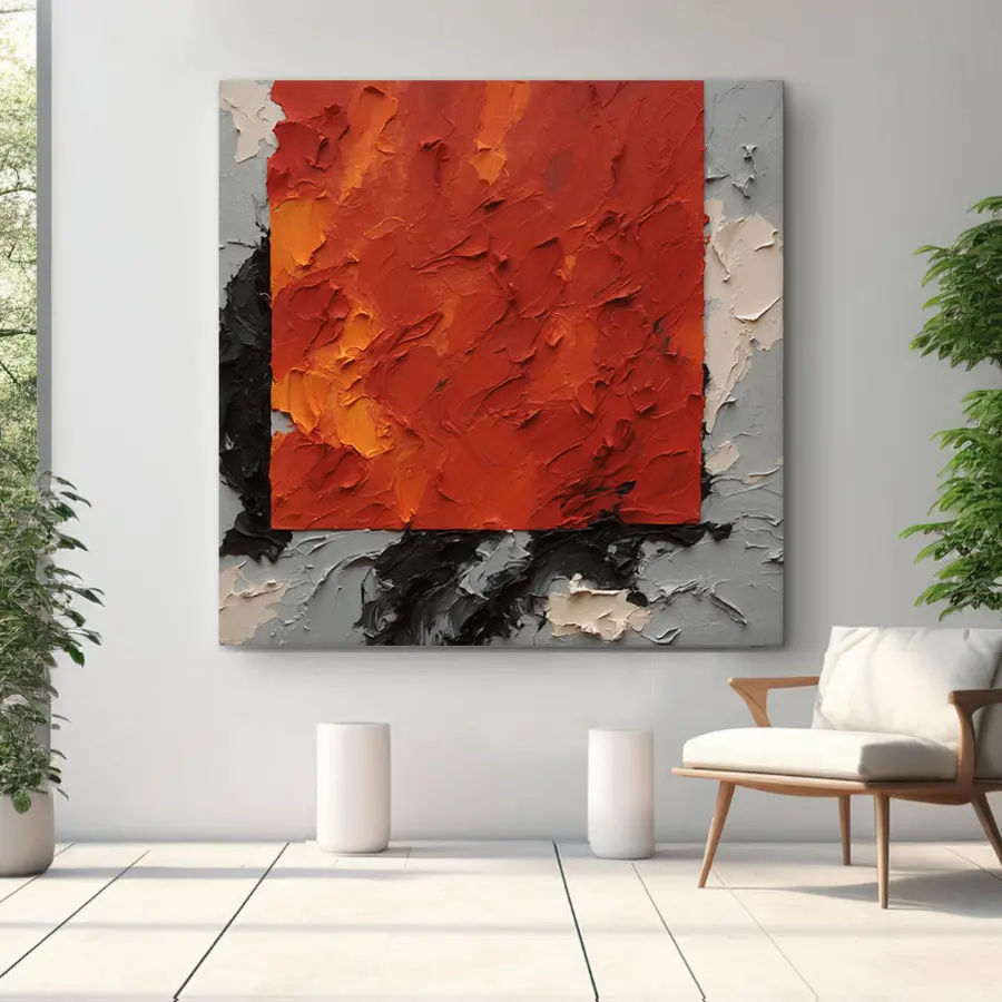 Wandbilder Kräftige Farbtöne in strukturierter Harmonie s37167