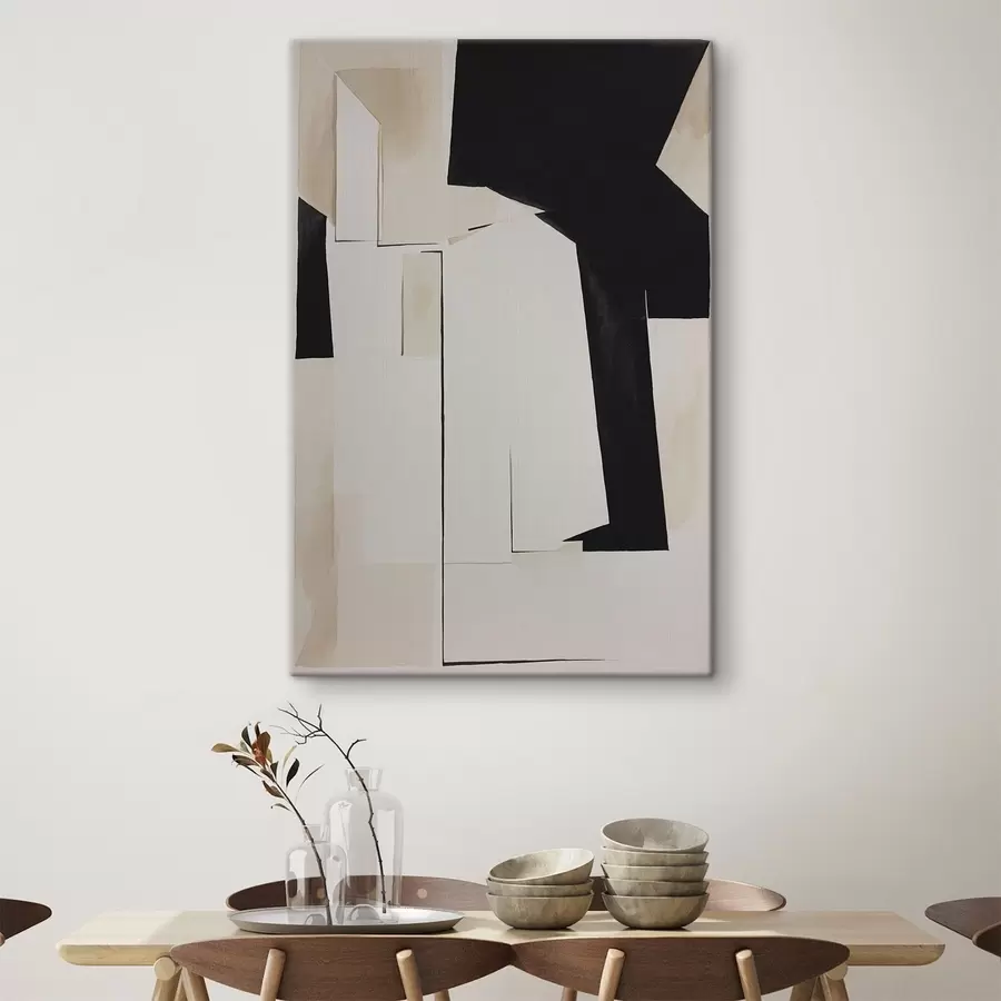 Wandbilder Abstrakte Formen in kontrastierenden Farbtönen s37169