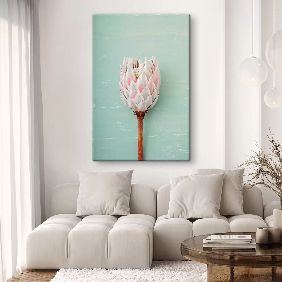 Wandbilder Einzigartige Blume vor einem sanften Hintergrund s36695