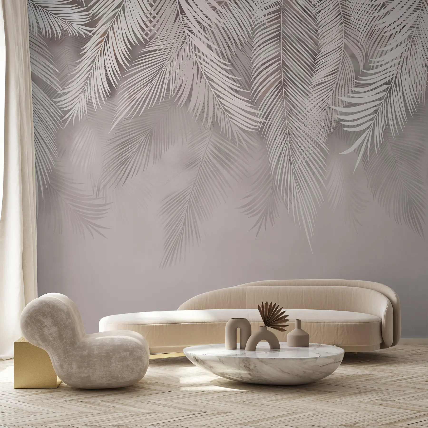 Fototapete Zarte hängende Blätter u48556v5d1