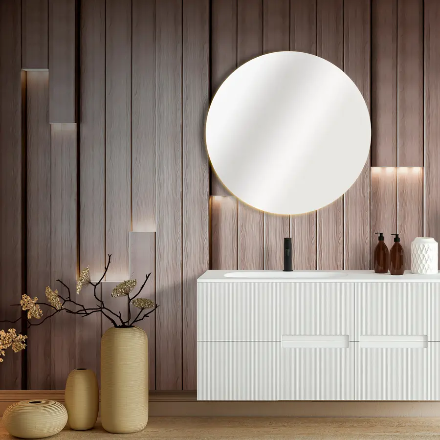 Fototapete Klassische Holzpaneele mit 3D-Beleuchtung u99321