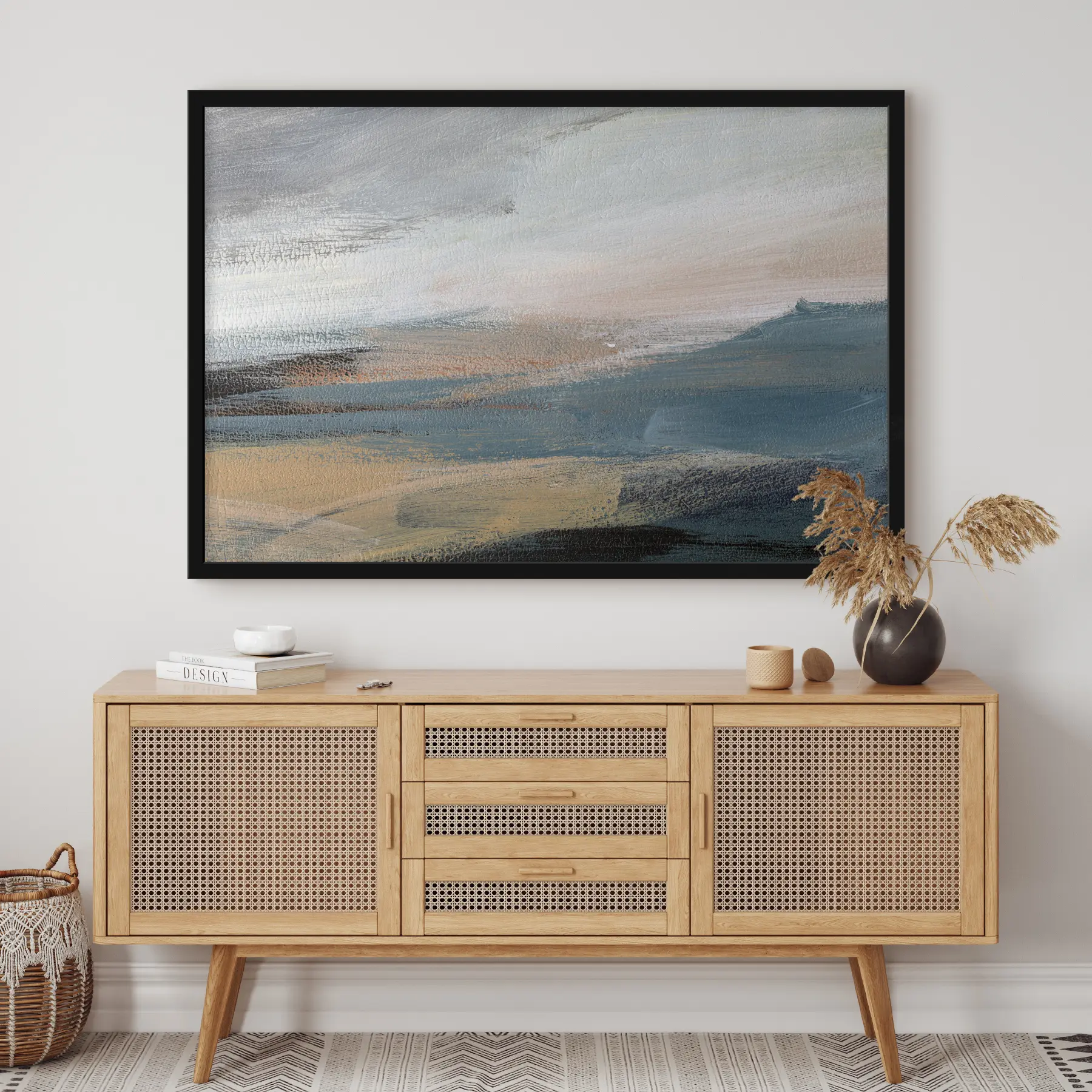 Wandbilder Gelassene Farben verschmelzen in abstrakter Harmonie f37064