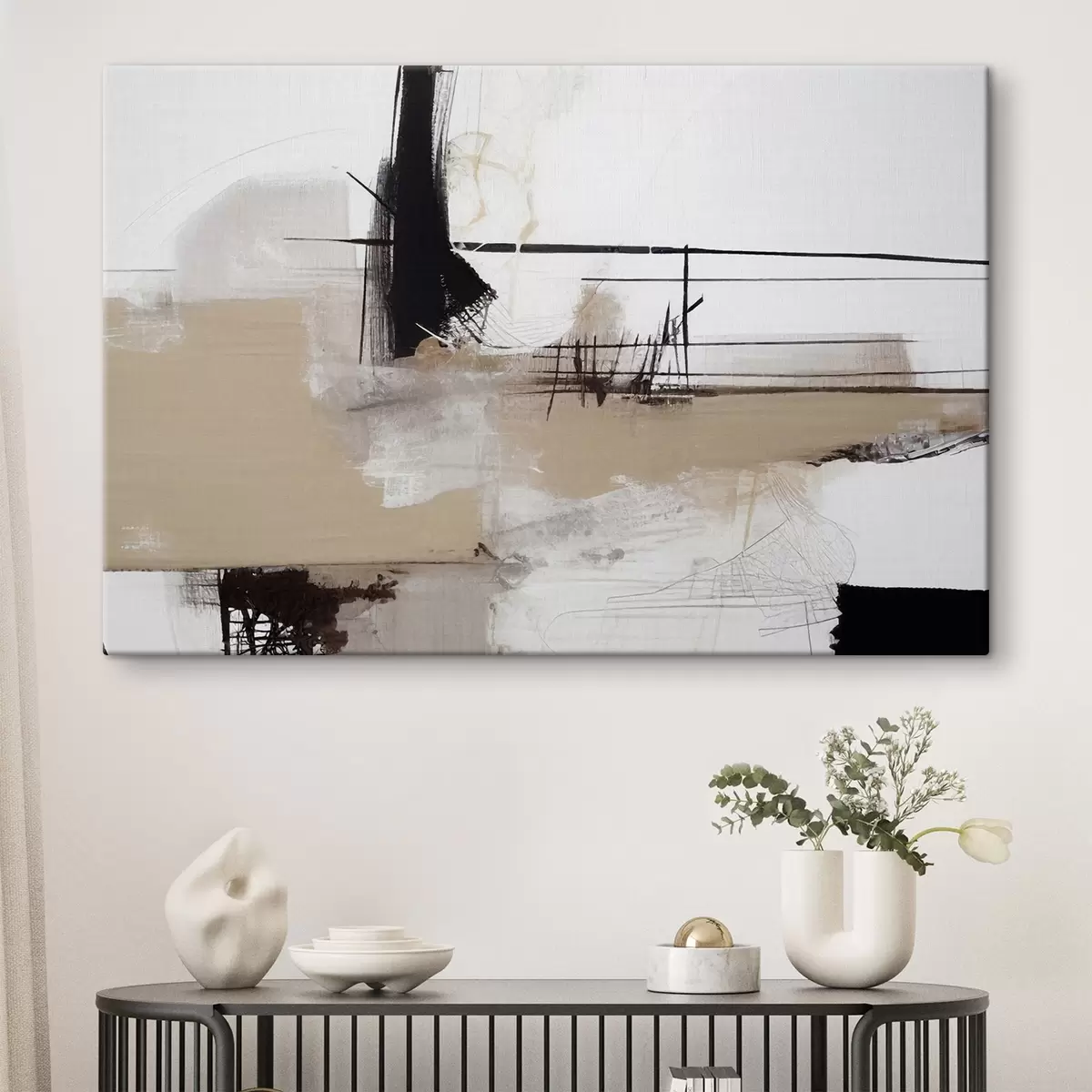 Wandbilder Abstrakte Formen in neutralen Farbtönen s37067