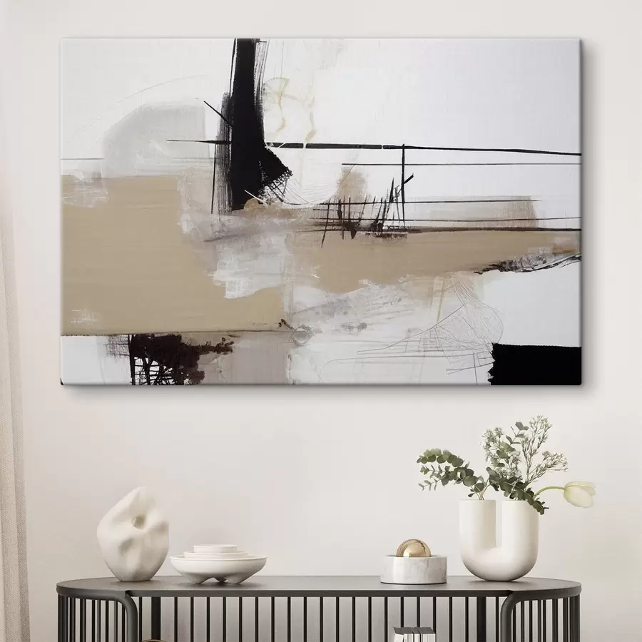 Wandbilder Abstrakte Formen in neutralen Farbtönen s37067