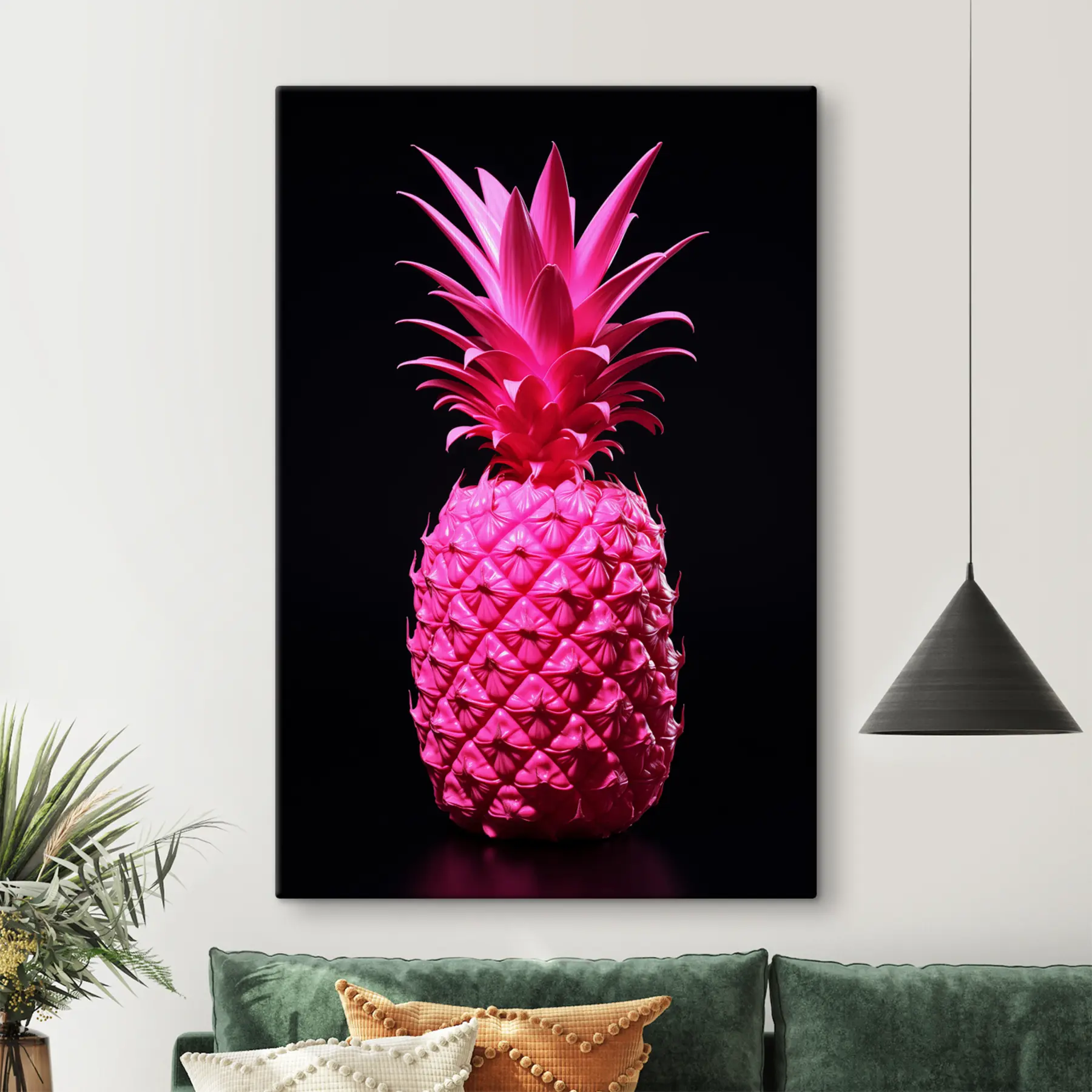Fototapete Leuchtend pinkfarbene Ananas in der Auslage s37260