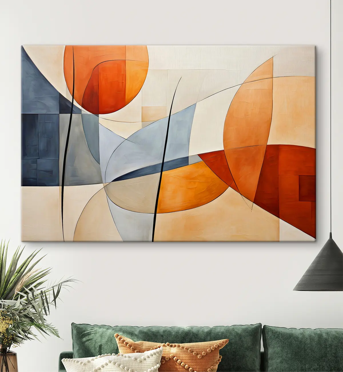 Wandbilder Lebendige abstrakte Formen in Harmonie s37285