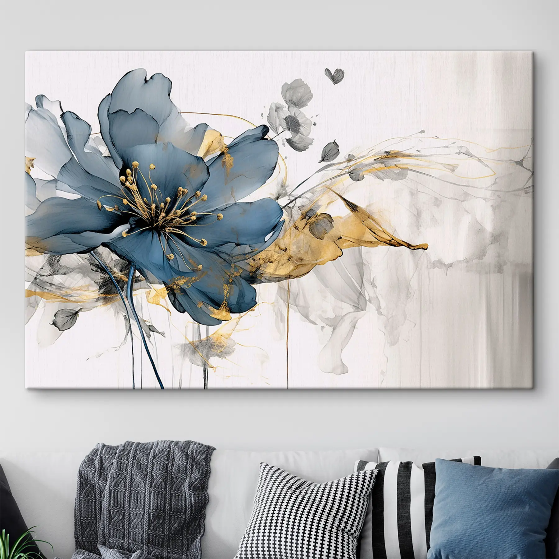 Wandbilder Elegante Blumenkunst in sanften Farbtönen s35527