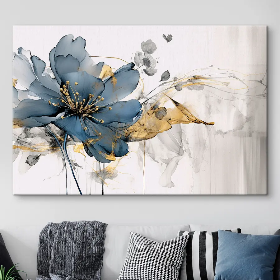 Wandbilder Elegante Blumenkunst in sanften Farbtönen s35527