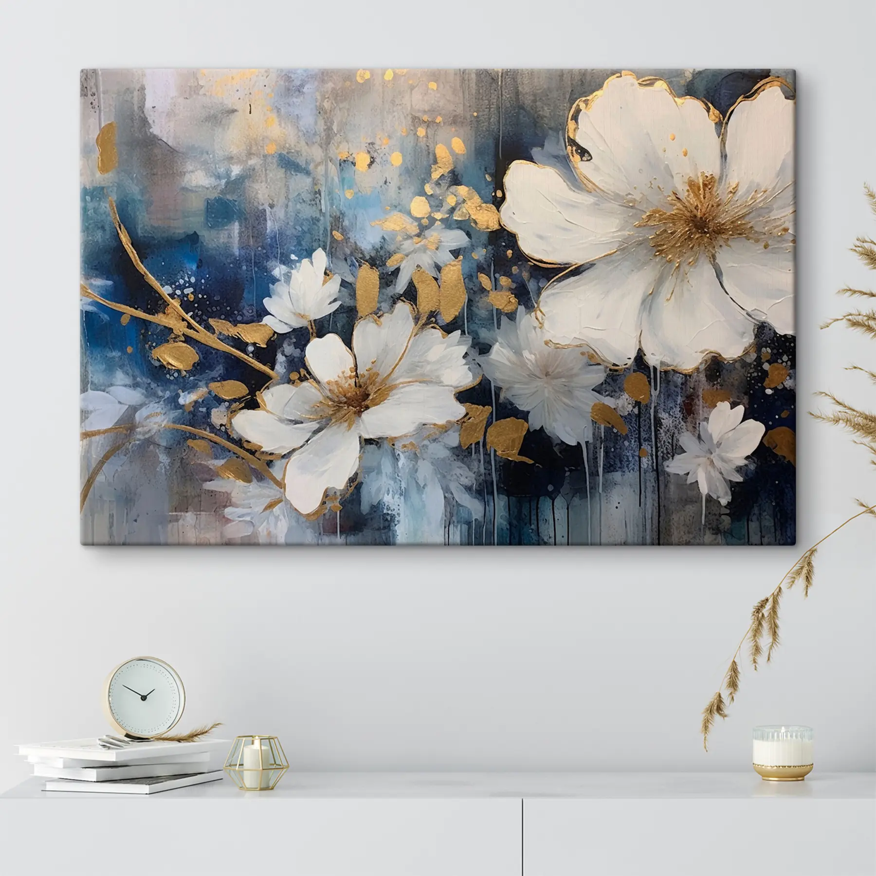 Fototapete Blumige Eleganz mit leuchtenden Farben s35526