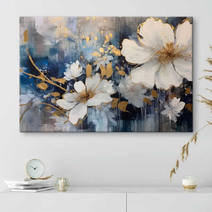 Wandbilder Blumige Eleganz mit leuchtenden Farben s35526