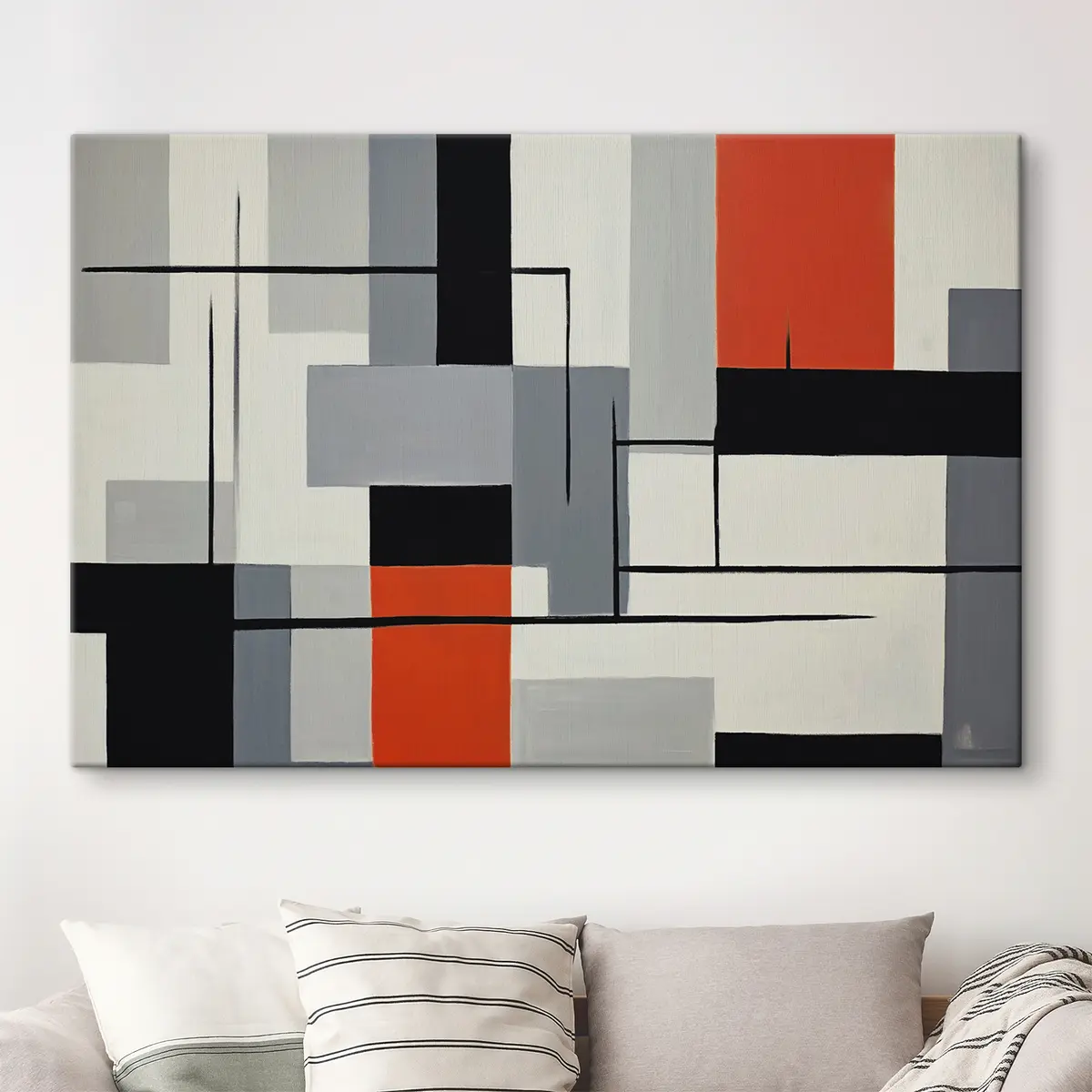 Wandbilder Abstrakte Komposition mit kontrastierenden Farben s37278