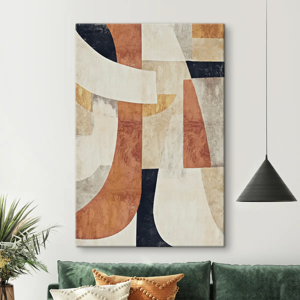 Wandbilder Abstrakte Formen in warmen Tönen s37284