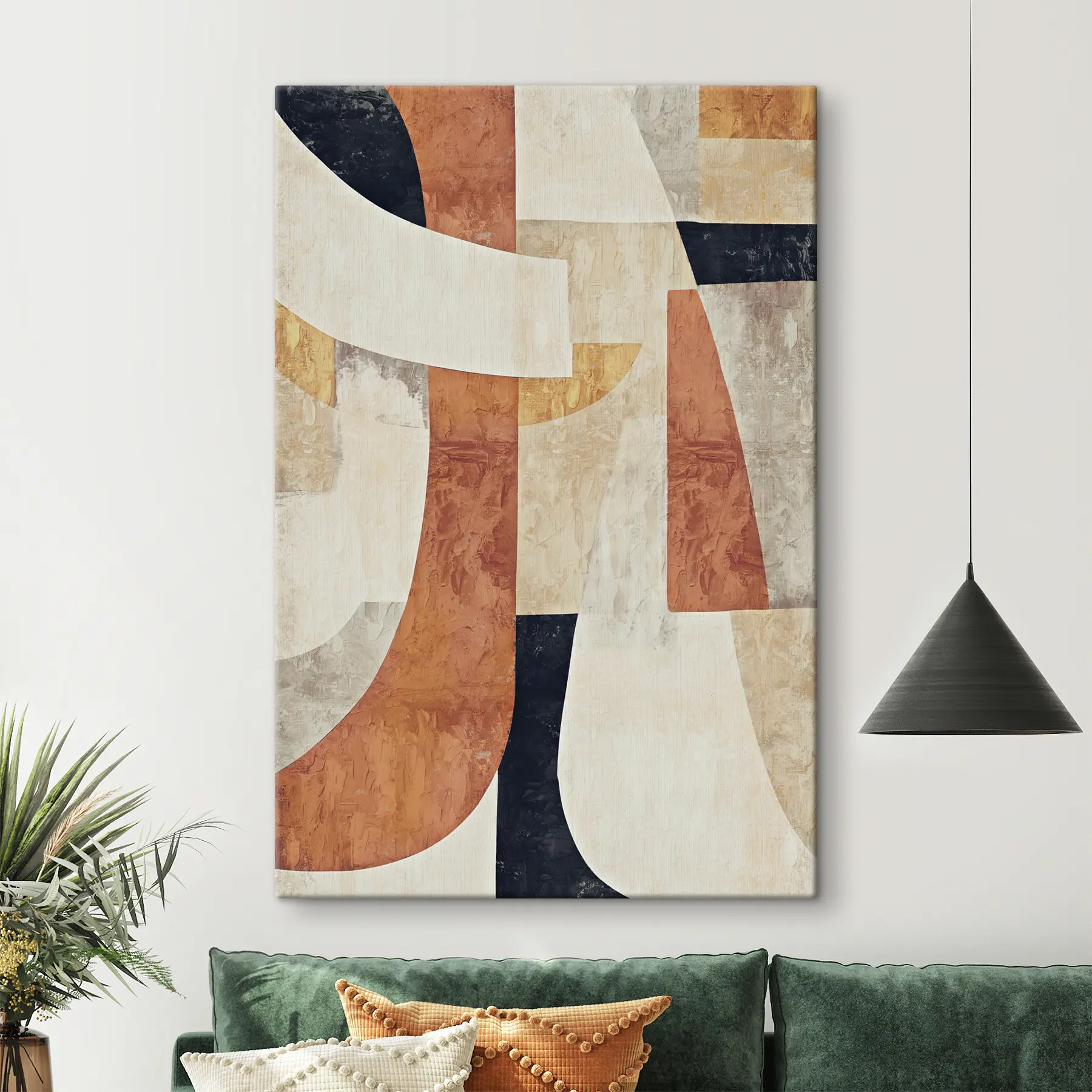 Wandbilder Abstrakte Formen in warmen Tönen s37284