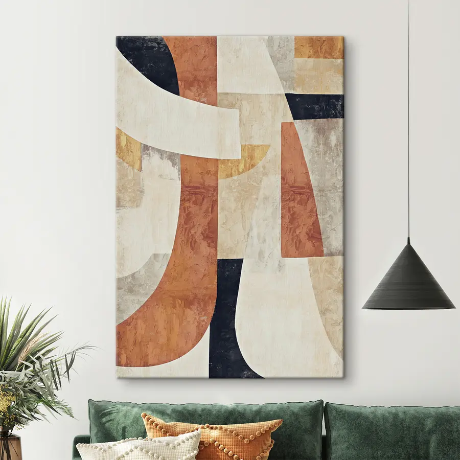 Wandbilder Abstrakte Formen in warmen Tönen s37284