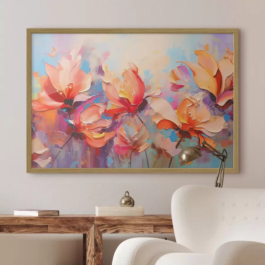 Fototapete Lebendige Blüten in sanften Farbtönen f37535
