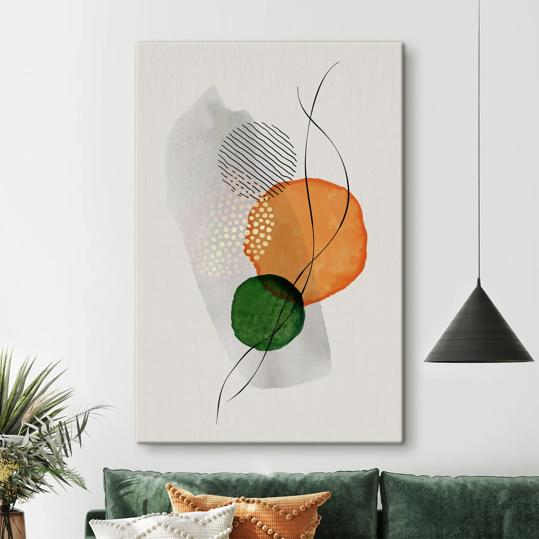 Fototapete Abstrakte Formen in harmonischen Farben s35932